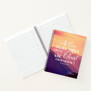 Carnet Je peux faire toutes les choses Bible chrétienne V