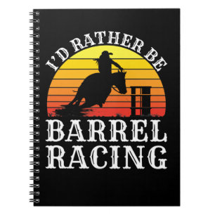 Carnet Je préfère être Barrel Racing Retro Cowgirl Rodeo
