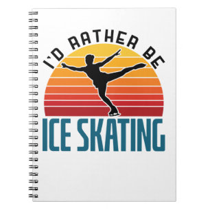 Carnet Je Préférerais Être Patineur sur glace
