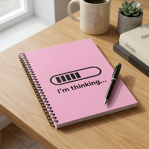 Carnet Je réfléchis... Barre de progression rose Minimali