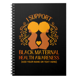 Carnet Je soutiens BLACK MATERNAL SANTÉ SENSIBILISATION M