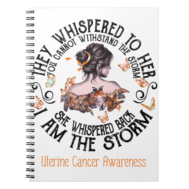 Carnet Je Suis Conscience De La Tempête Du Cancer Utérin (Devant)