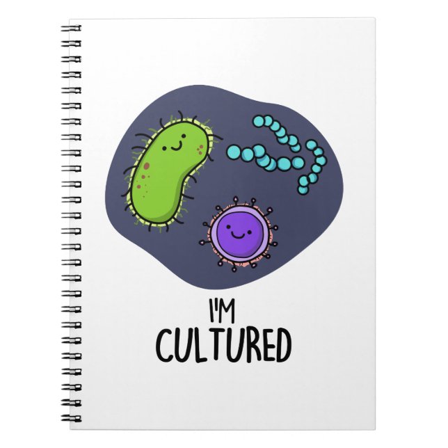 Carnet Je suis Culturé Funny Bacteria Pun (Devant)