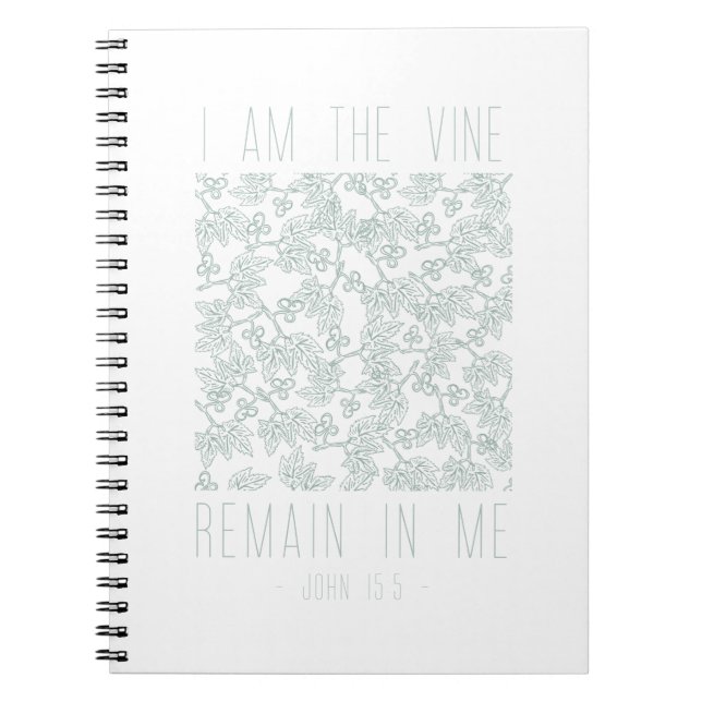 Carnet Je suis la main de la vigne Illustré Bible Verse (Devant)