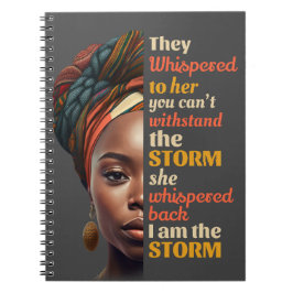 Carnet Je Suis La Tempête Afro Forte Femme D'Affaires Mèr