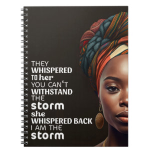 Carnet Je Suis La Tempête Femme D'affaires Afro Forte Mèr