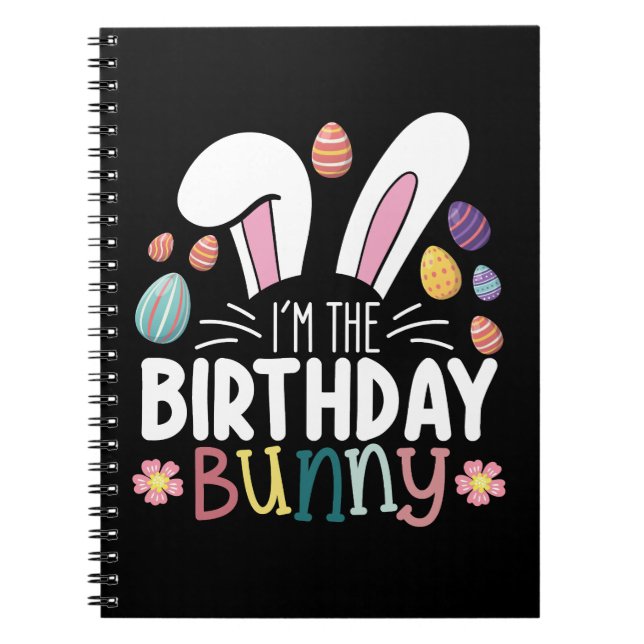 Carnet Je suis L'Anniversaire Bunny Famille de Pâques (Devant)