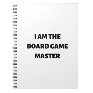 Carnet Je suis le maître du jeu de société