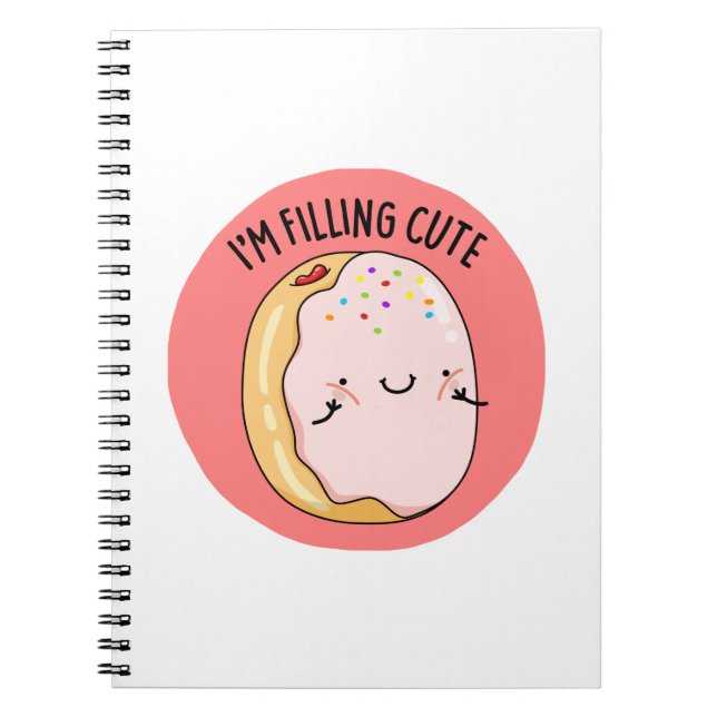 Carnet Je suis mignon jeu de mots drôle beignet jelly  (Devant)