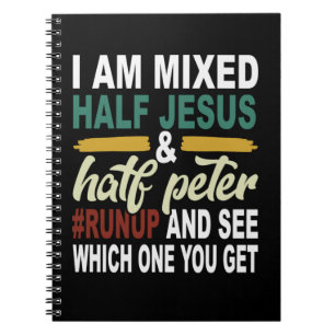 Carnet Je suis mixte moitié Jésus et moitié Pierre