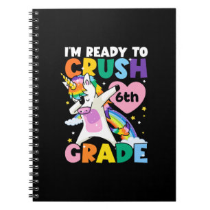 Carnet Je suis prêt à écraser le Coeur Unicorne 6e année 