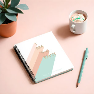 Carnet "Je Suis Très Occupé" Script Gold tendance Moder