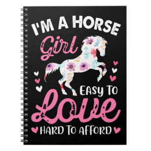 Carnet Je suis une fille de cheval facile à aimer diffici