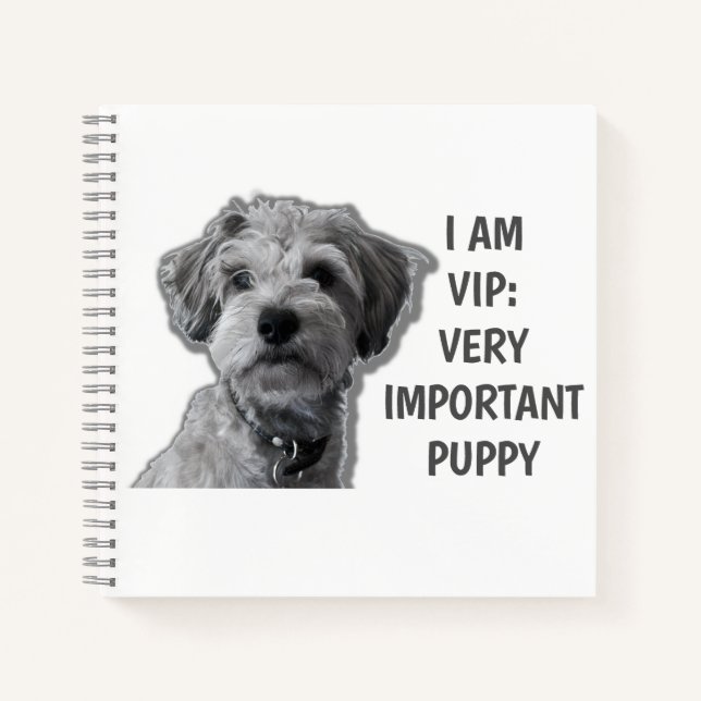 Carnet Je suis VIP : Très important Chien, chien mignon (Devant)