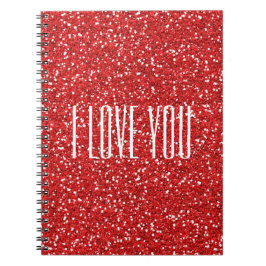 Carnet Je t'aime Faux Parties scintillant ou ton propre t