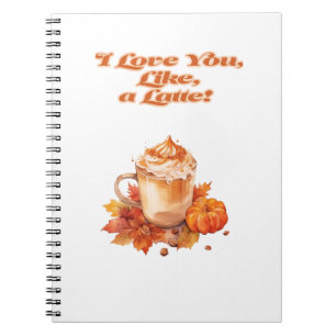 Carnet "Je t'aime, genre, un latte"