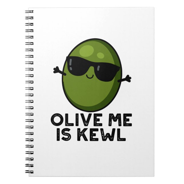 Carnet Je t'aime Olive Est Kewl Cool Pun Olive  (Devant)
