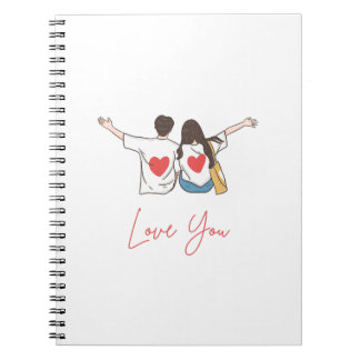 Carnet ❤️ Je t'aime pour toujours - Photo spirale personn