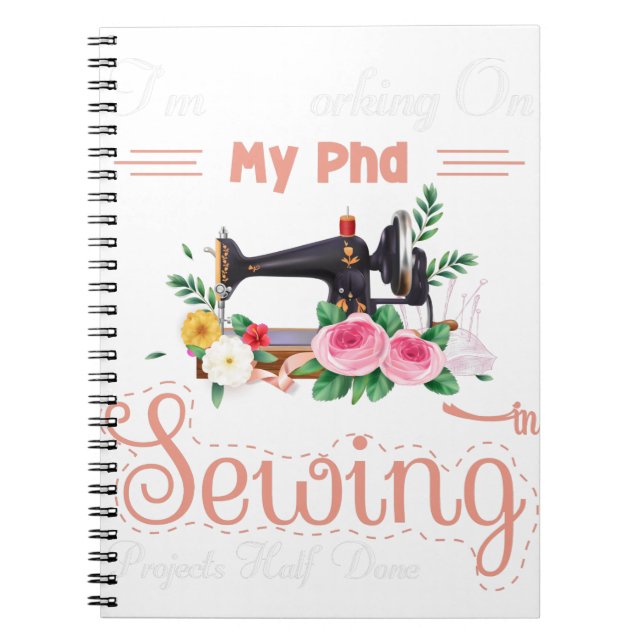 Carnet Je travaille sur mes projets de doctorat à moitié  (Devant)