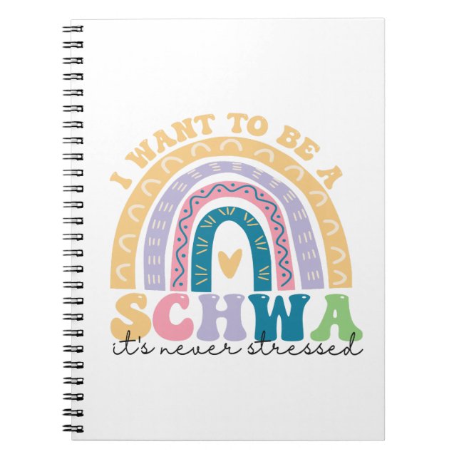 Carnet Je veux être un schwa La science n'est jamais stre (Devant)