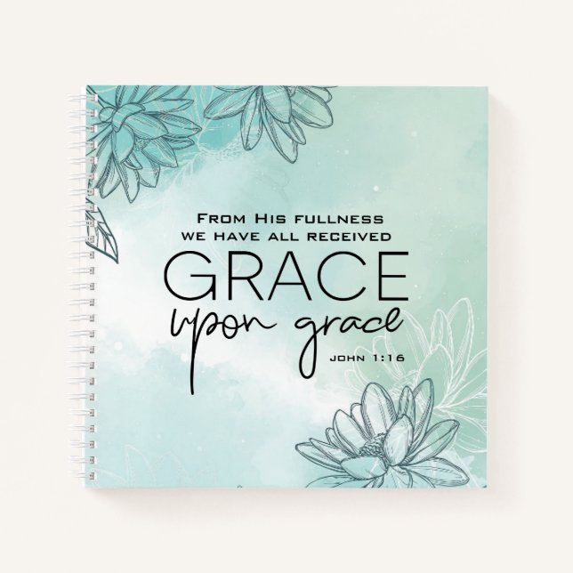 Carnet Jean 1:16 Nous avons tous reçu grâce sur grâce (Devant)