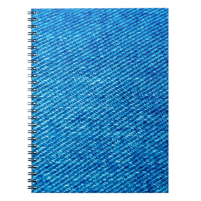Carnet jeans en tissu Denim jean bleu (Devant)