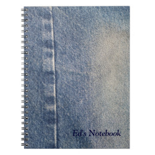 Carnet Jeans fanés / tissu de denim