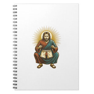 Carnet Jésus ajustant un wedgie inconfortable à mi-squat 