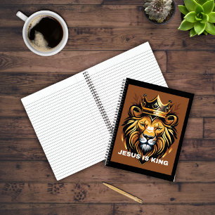 Carnet Jésus est le roi Lion visage design