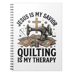 Carnet Jésus est mon sauveur le quilting est ma thérapie