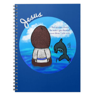 Carnet Jésus et les dauphins avec Arrière - plan