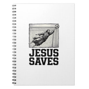 Carnet Jesus Sauve Gardien de Football T-Shirt Gravure Vi