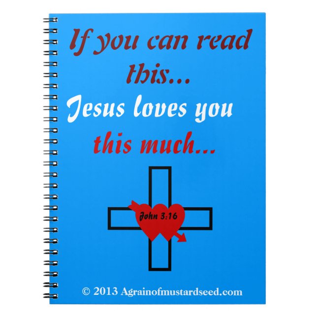 Carnet Jésus vous aime Agrainofmustardseed.com (Devant)