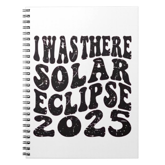 Carnet J'Étais Là Solaire Eclipse 2025 Partial Eclipse (Devant)