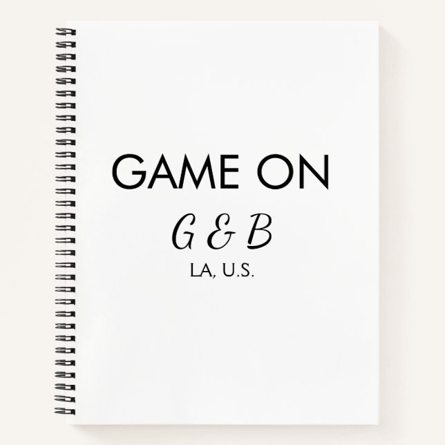 Carnet Jeu ajouter nom du couple mariage lieu ville g (Devant)