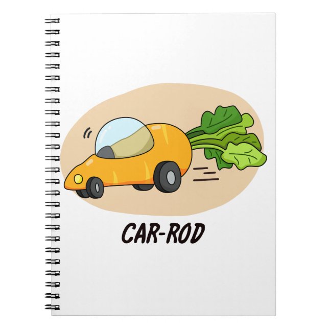 Carnet Jeu de mots sur la carotte de voiture drôle  (Devant)