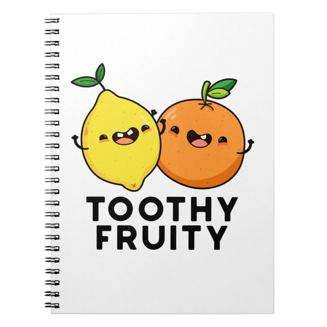 Carnet Jeu de mots sur les fruits amusant et édenté  (Devant)