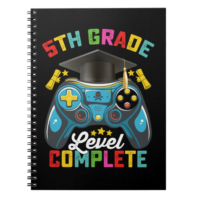 Carnet Jeu de niveau 5e année de fin d'études Gamer (Devant)