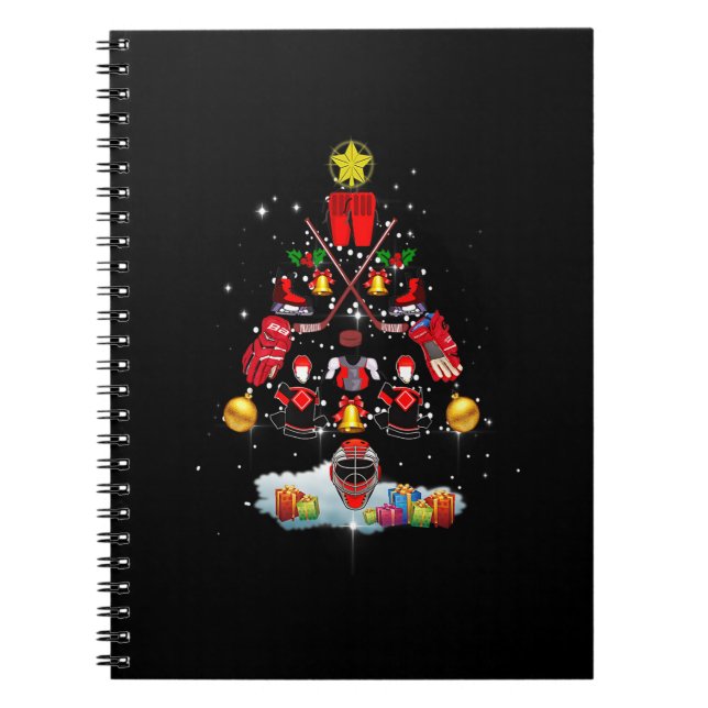 Carnet Jeu de Noël de hockey sur glace Arbre de Noël Drôl (Devant)