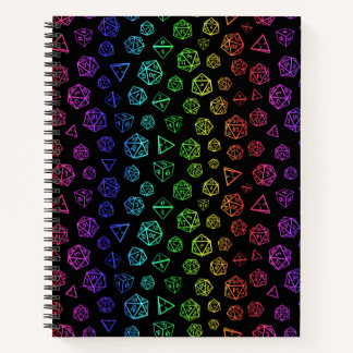 Carnet Jeu de rôle arc-en-ciel d20
