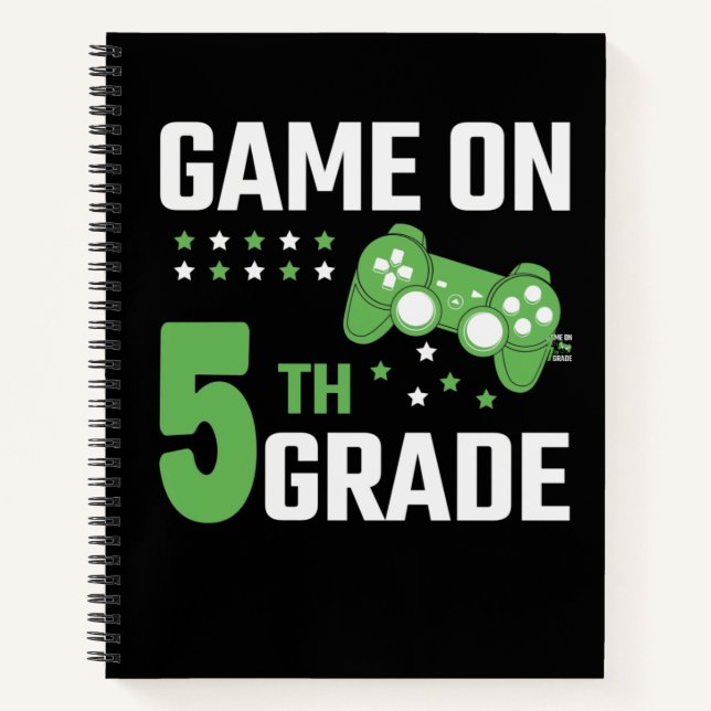 Carnet Jeu sur 5e année jeu vidéo Retour à l'école Gamer (Devant)