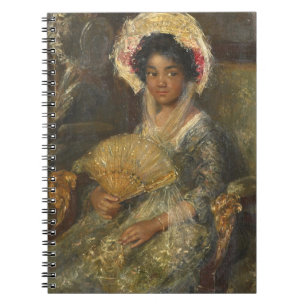 Carnet Jeune femme avec le fan Isabella Simon Maris Art