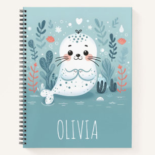 Carnet Jeune phoque fantaisiste mignon