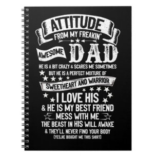 Carnet J'Obtiens Mon Attitude De Mon Père Freakin Awesome