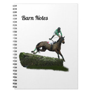 Carnet Jockey Cheval De Saut Dans Un Ordinateur Portable 