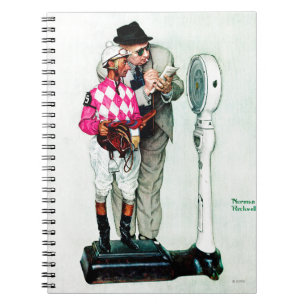 Carnet Jockey pesant dedans par Norman Rockwell