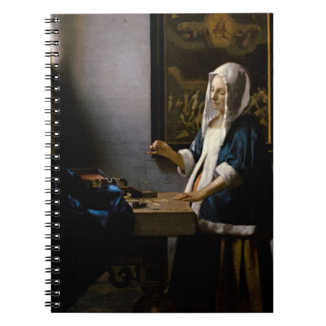 Carnet Johannes Vermeer - Femme tenant un équilibre (Devant)