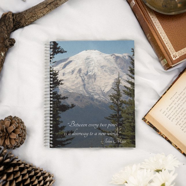 Carnet John Muir Cite Pittoresque Mount Rainier (In Situ)