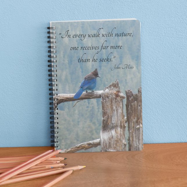 Carnet John Muir Nature Citation Blue Jay (In Situ)