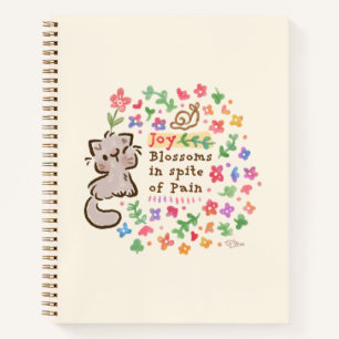 Carnet Joie Fleurit Malgré la Douleur - Pebble le Chatons